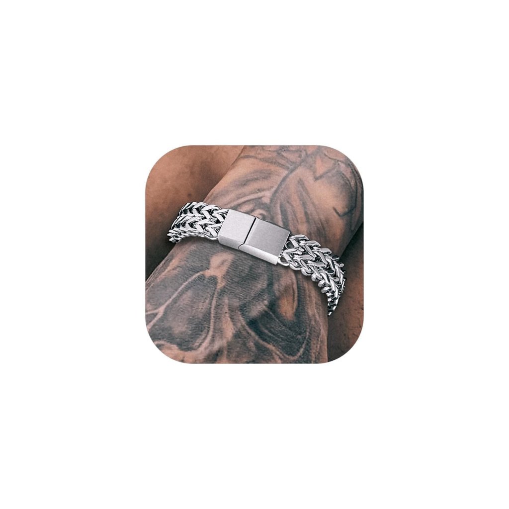 Stainless Steel Franco Chain Bracelet Minimal Classic Elegant Mens Jewelry